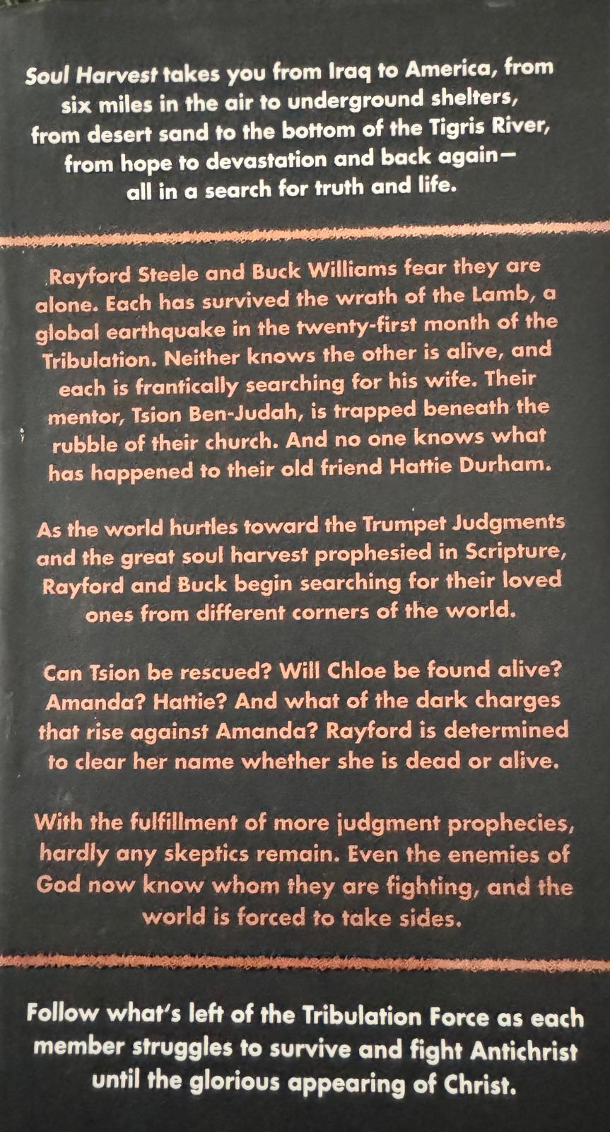 SOUL HARVEST. Tim LaHaye - Jerry B. Jenkins. Book from our library now available (#4 in the LEFT BEHING series). English edition.