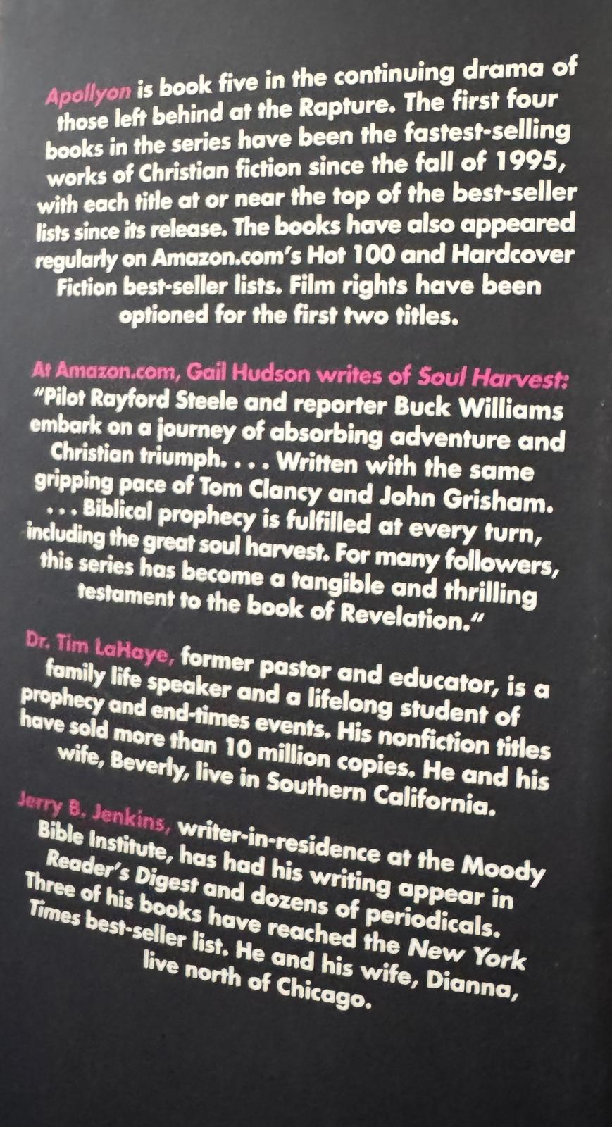 APOLLYON. Tim LaHaye - Jerry B. Jenkins. Book from our library now available (#5 in the LEFT BEHING series). English edition.